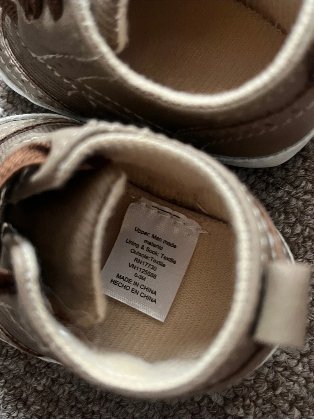 Toddler Neutral Tan Casual Lace-Up Shoes